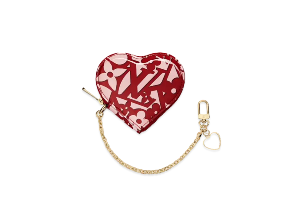 Louis Vuitton Sweet Monogram Coeur Coin Purse Monogram Vernis "Pomme d'Amour"