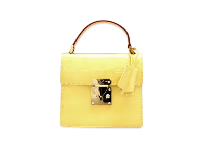 Louis Vuitton Spring Street Handbag Monogram Vernis "Lime Yellow"
