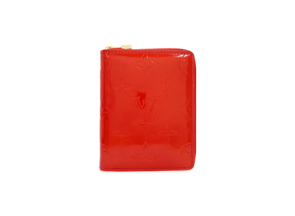Louis Vuitton Bloom Round Zipper Wallet Monogram Vernis "Rouge"