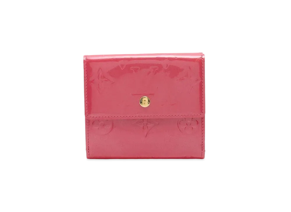 Louis Vuitton Bie Cartescredit Coin Purse Vernis "Framboise"