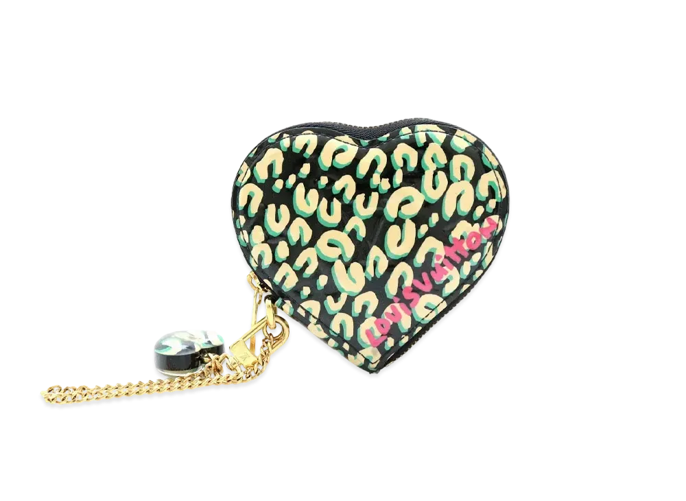 Louis Vuitton Coeur Coin Purse Leopard Vernis "Blue Infini"