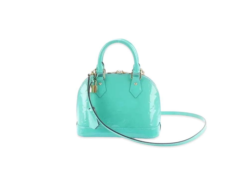 Louis Vuitton Alma BB Monogram Vernis "Blue Lagon"