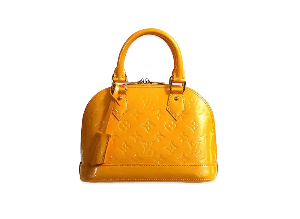 Louis Vuitton Alma BB Monogram Vernis "Jaune Passion"