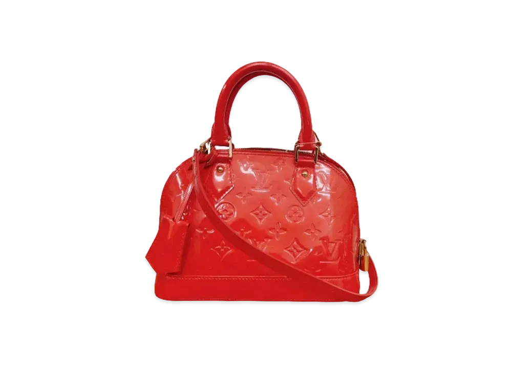 Louis Vuitton Alma BB Monogram Vernis "Rouge Grenadine"