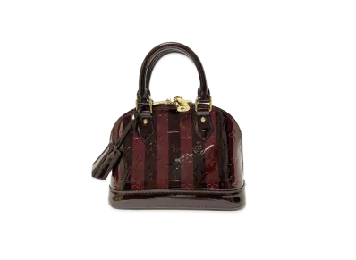 Louis Vuitton Alma BB Monogram Vernis "Amarant Rayures"