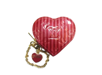 Louis Vuitton Coeur Coin Purse Vernis "Pomme d'Amour Rayure"