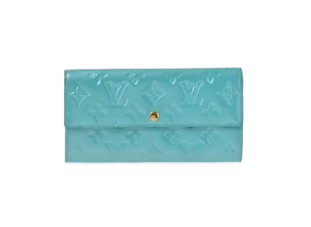 Louis Vuitton Sarah Wallet Vernis "Blue Lagon"