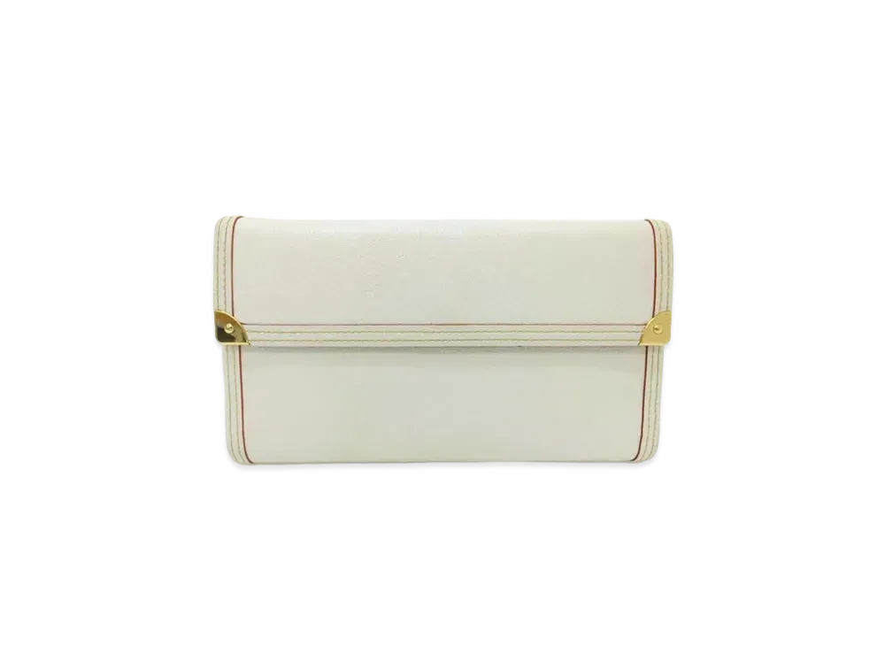 Louis Vuitton Porte Tresor International Suhali "Blanc"