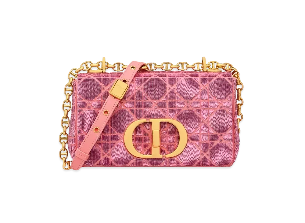 Dior Small Caro Bag Micropearl "Light Pink"