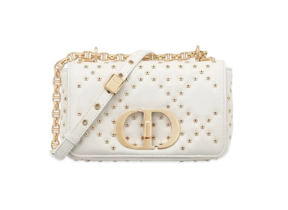 Dior Small Caro Bag Lucky Star Cannage Lambskin "Latte"