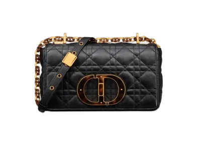 Dior Small Caro Bag Quilt Cannage Calfskin "Black"