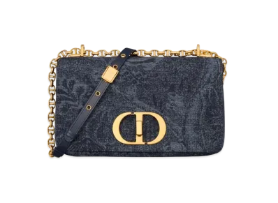 Dior Medium Caro Bag Albero Della Vita Jacquard "Denim Blue"