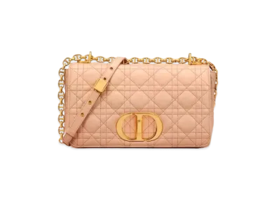 Dior Medium Caro Bag Supple Cannage Calfskin "Sandpink"