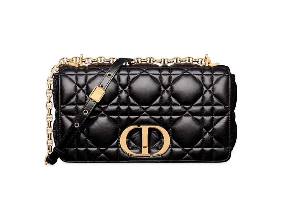 Dior Large Caro Bag Quilted "Black"