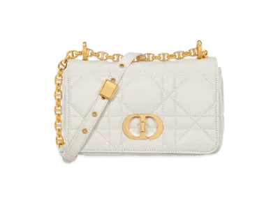 Dior Small Soft Dior Caro Bag Macrocannage Lambskin "Latte"