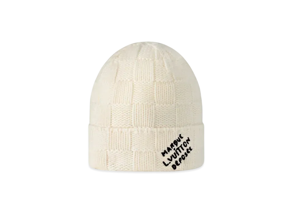 Louis Vuitton Damier Snug Beanie "Creme"