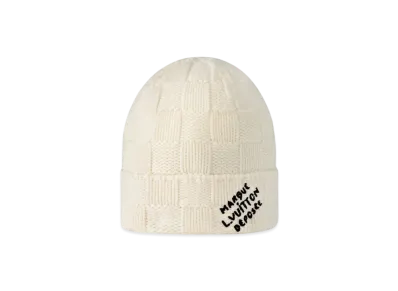 Louis Vuitton Damier Snug Beanie "Creme"