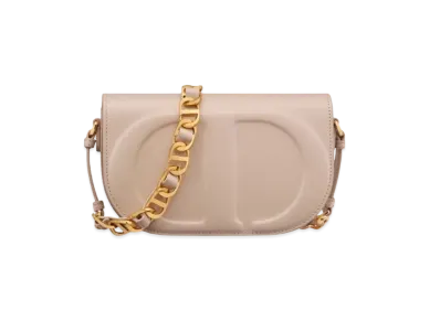 Dior CD Signature Bag Strap CD Embossed Box Calfskin "Caramel Beige"