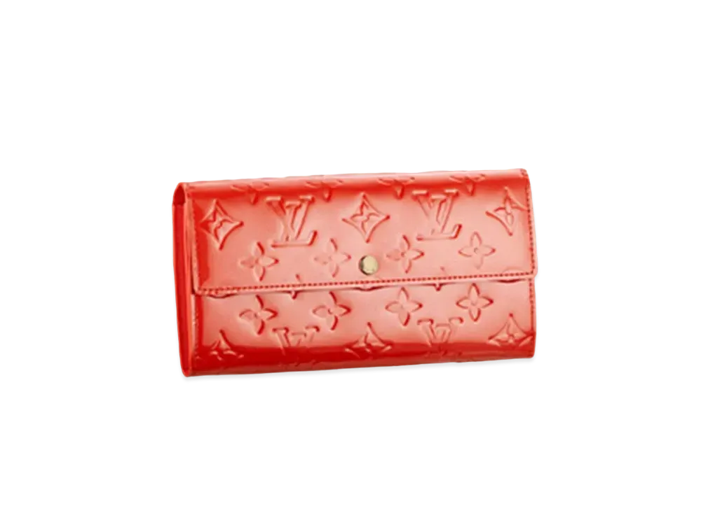 Louis Vuitton Sarah Wallet Monogram Vernis "Orange Sunset"