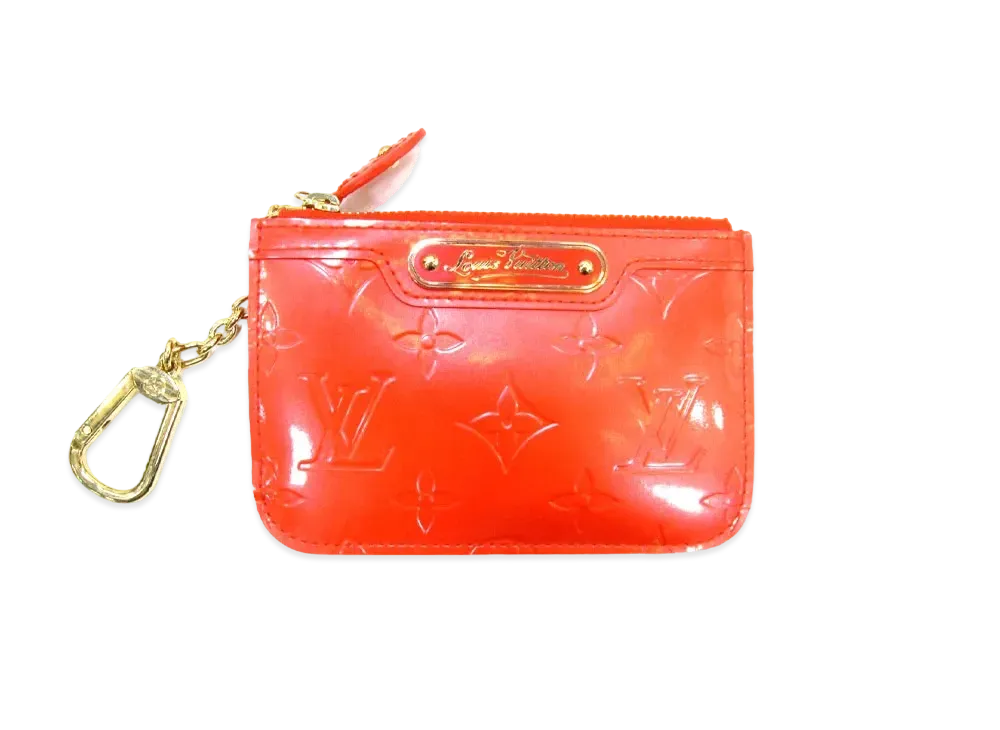Louis Vuitton Key Pouch NM Vernis "Orange Sunset"