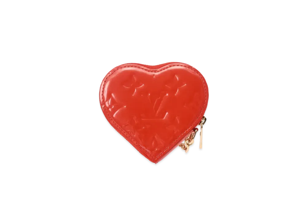 Louis Vuitton Coeur Coin Purse Vernis "Orange Sunset"