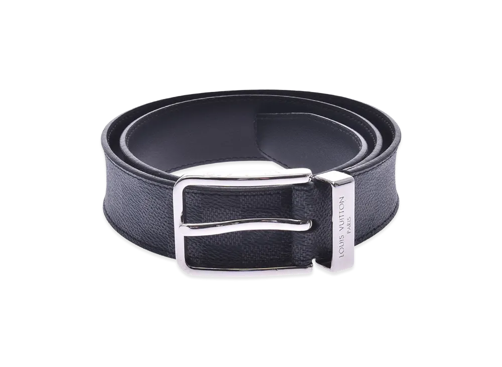 Louis Vuitton Graphite Ceinture Pont Neuf Belt "Black"