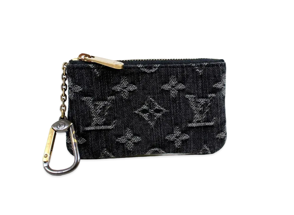 Louis Vuitton Key Pouch Monogram Denim "Noir"
