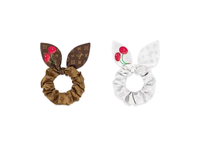 Louis Vuitton x Takashi Murakami Set Scrunchie Monogram Cherry "White/Brown"