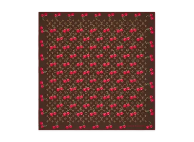 Louis Vuitton x Takashi Murakami Carre 90 Monogram Cherry "Brown"