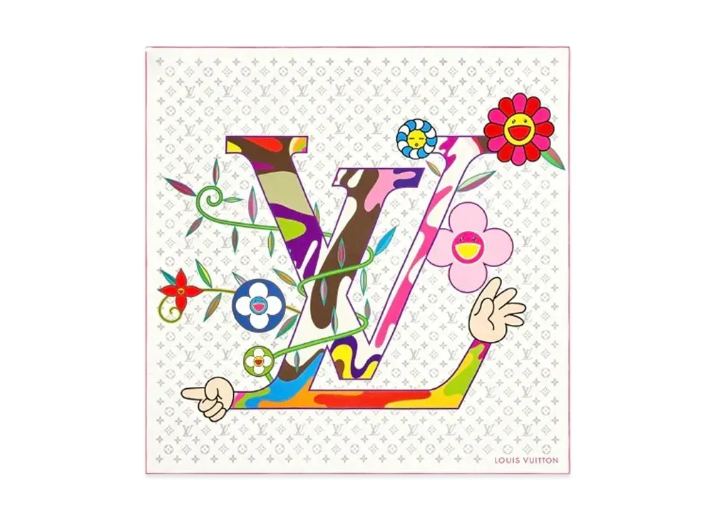 Louis Vuitton x Takashi Murakami Monogram Superflat Square 90 "Blanc"