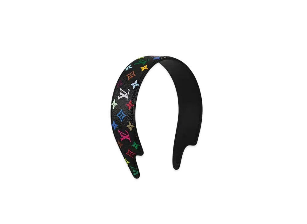 Louis Vuitton x Takashi Murakami Monogram Multicolor LV Outline Headband "Noir"