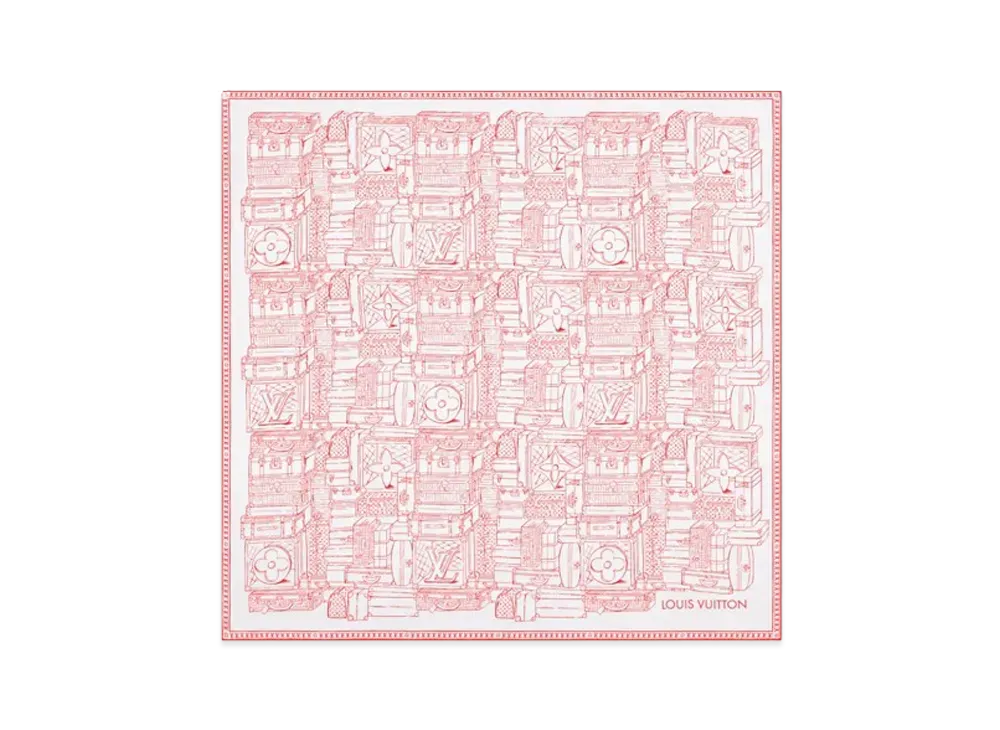 Louis Vuitton My LV Luggage Square 90 Monogram Flower Louis Vuitton Signature "Rouge"