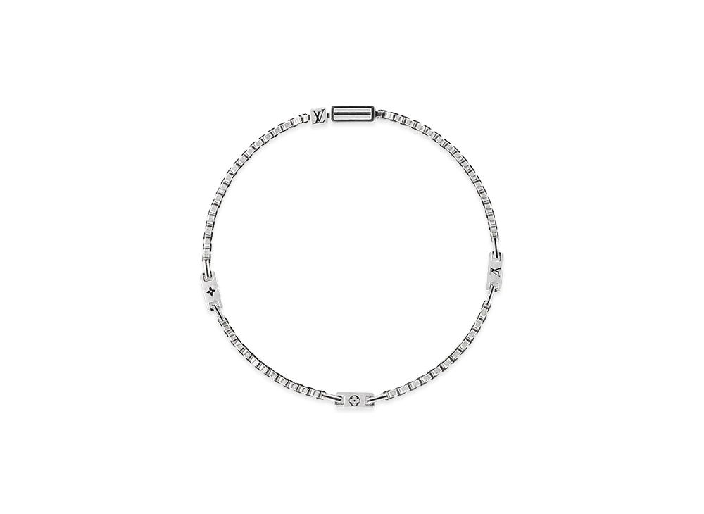 Louis Vuitton Bracelet LV Tailor Small Chain "Silver"