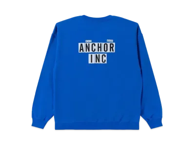Mercedes Anchor Inc. Reflective Letter Crew Sweat "Blue"