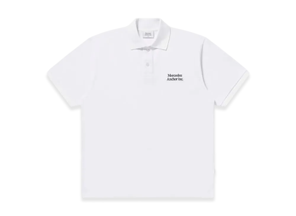 Mercedes Anchor inc. Logo Polo Shirt "White"