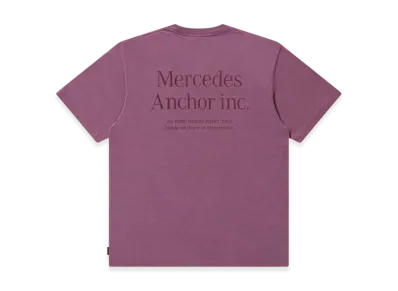Mercedes Anchor inc. Pigment Dye Logo Tee "Burgandy"