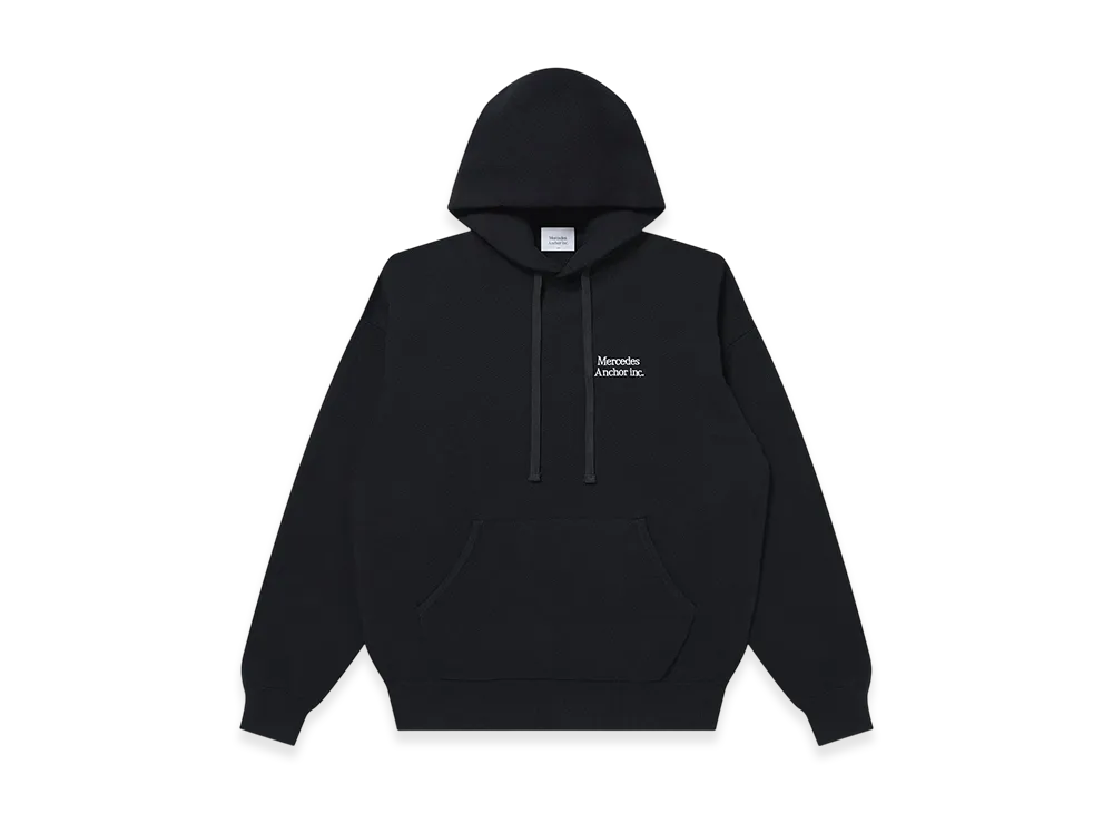 Mercedes Anchor inc. Cashmere Blended Knit Hoodie "Black"