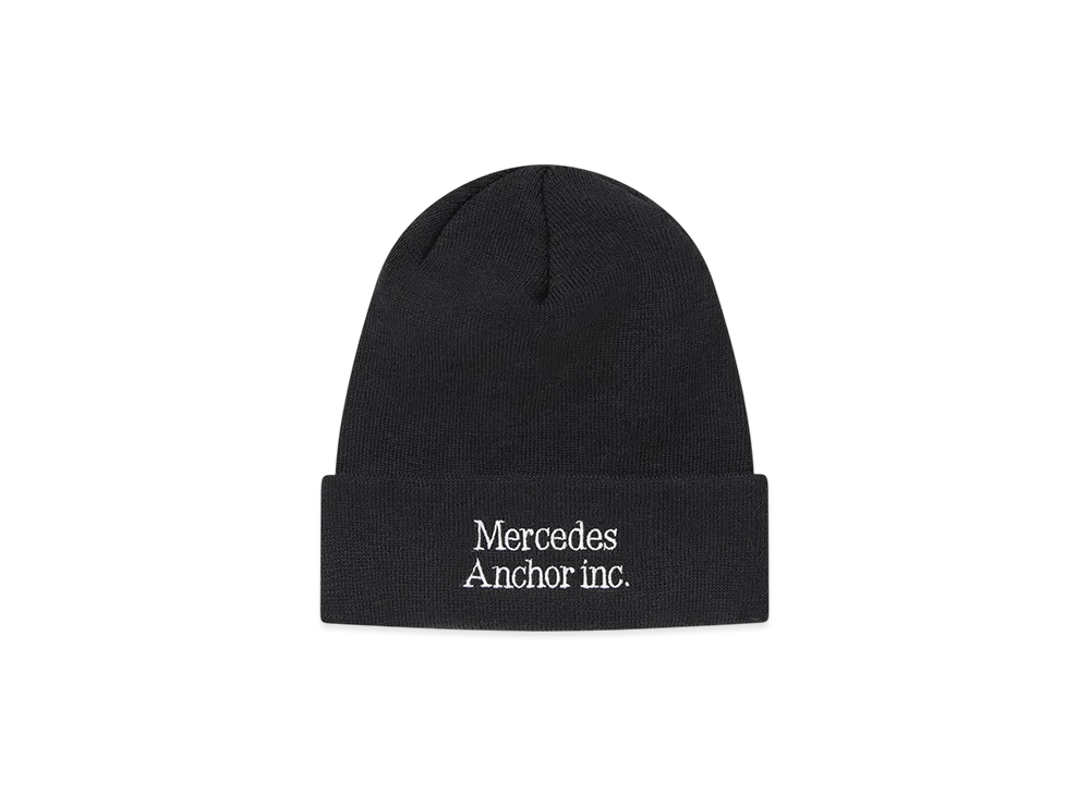 Mercedes Anchor inc. Merino Wool Logo Beanie "Black"