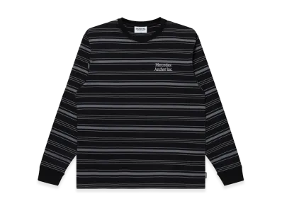 Mercedes Anchor inc. Multi Striped L/S Tee "Black"