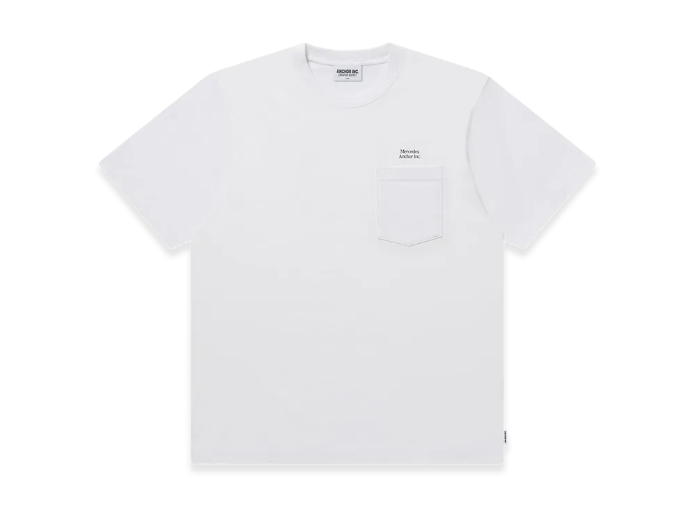 Mercedes Anchor inc. Small Logo Pocket Tee "White"