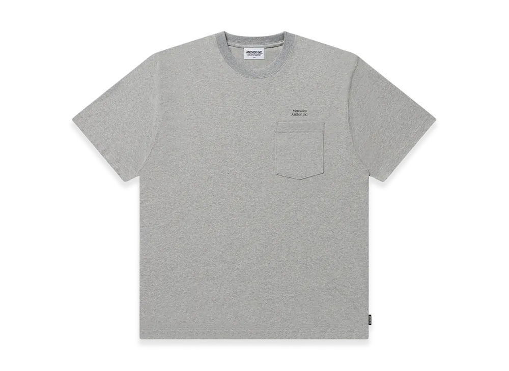 Mercedes Anchor inc. Small Logo Pocket Tee "Heather Gray"
