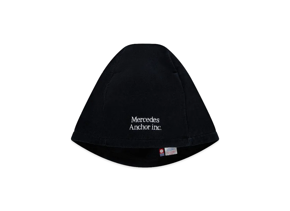 Mercedes Anchor inc. Shirred Fabric Sauna Hat "Black"