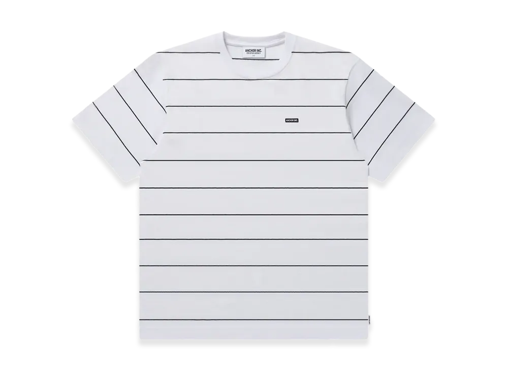 Mercedes Anchor inc. Bold Logo Patched Striped Tee 