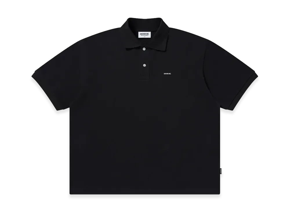 Mercedes Anchor inc. Bold Logo Patched Polo Shirt "Black"
