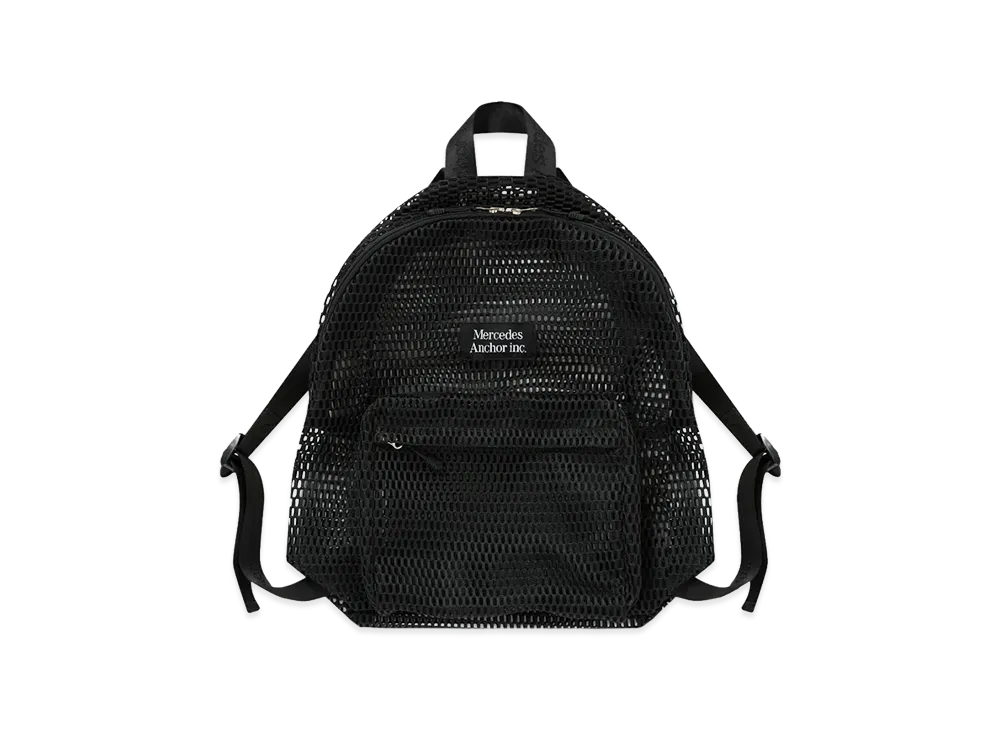 Mercedes Anchor inc. Logo Taped Mesh Backpack "Black"