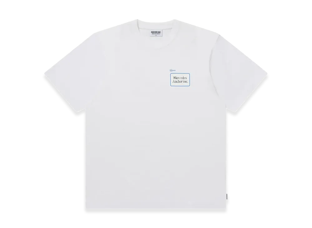 Mercedes Anchor inc. Name Badge Labels Tee "White"