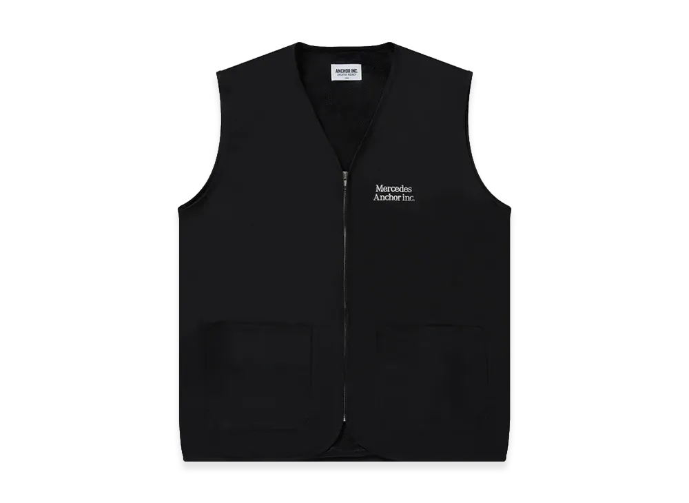 Mercedes Anchor inc. Logo Nylon Zip Vest "Black"