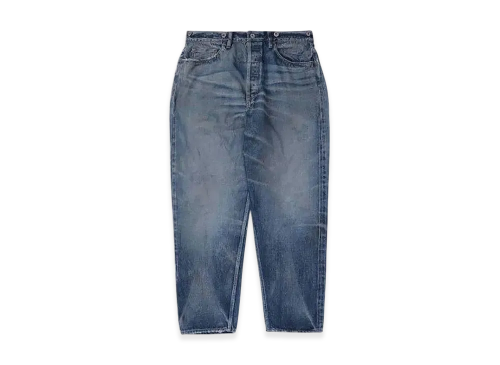 MADNESS Aging Denim Pants Relaxed Light Distressed "Indigo"