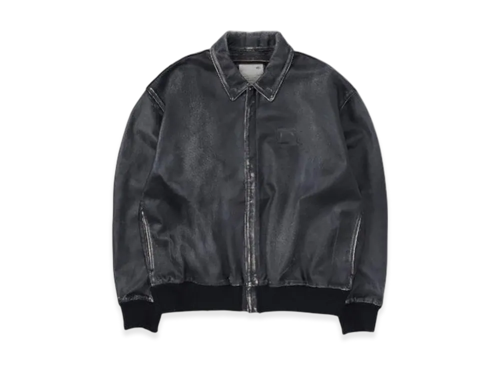 MADNESS Regenerated Leather A2 Aviator Jacket "Black"
