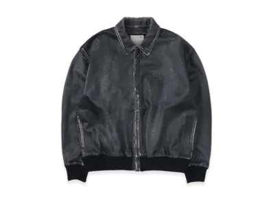 MADNESS Regenerated Leather A2 Aviator Jacket "Black"